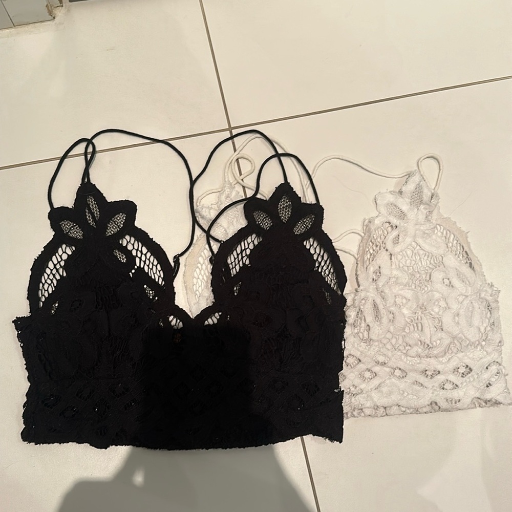 Black and White Free People FP One Adella Bralette